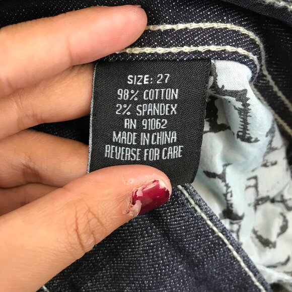 New Standards & Practices Womens Dark Wash Flared Jeans Size‎ 27 - Picture 12 of 14